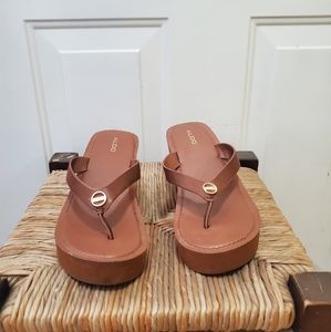 Aldo Thong Wedge Sandals